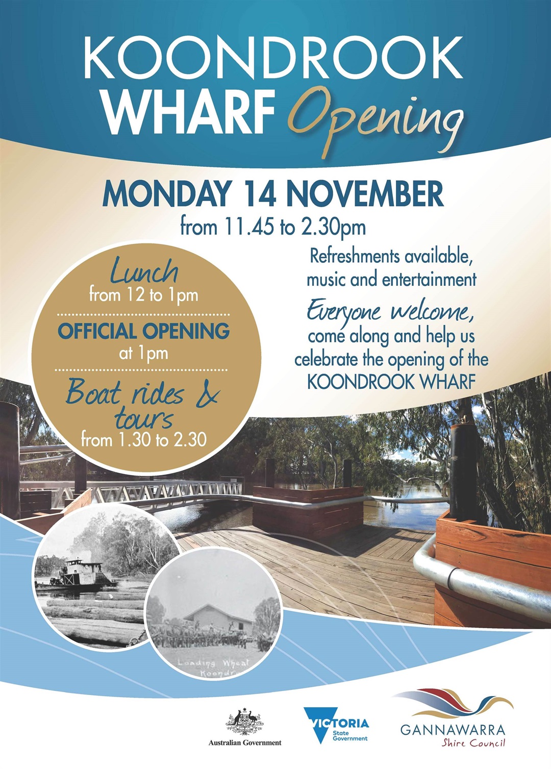 Koondrook Wharf To Be Officially Opened Gannawarra Shire Council